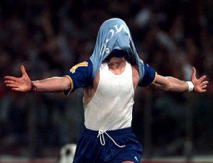 Fabrizio Ravanelli of Lazio in action during the Serie A match